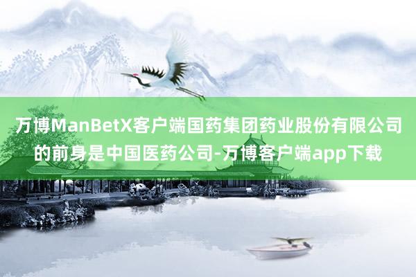 万博ManBetX客户端国药集团药业股份有限公司的前身是中国医药公司-万博客户端app下载