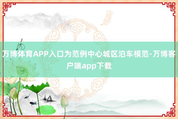 万博体育APP入口为范例中心城区泊车模范-万博客户端app下载